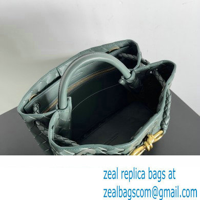 Bottega Veneta Intrecciato leather Small Andiamo top handle Bag Green - Click Image to Close