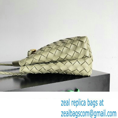 Bottega Veneta Intrecciato leather Small Andiamo top handle Bag Light Green