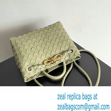 Bottega Veneta Intrecciato leather Small Andiamo top handle Bag Light Green - Click Image to Close