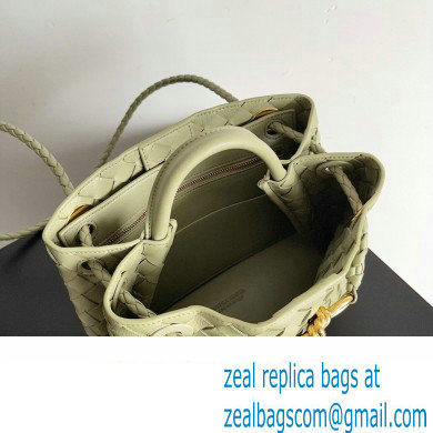 Bottega Veneta Intrecciato leather Small Andiamo top handle Bag Light Green - Click Image to Close