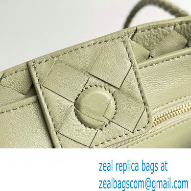 Bottega Veneta Intrecciato leather Small Andiamo top handle Bag Light Green