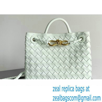 Bottega Veneta Intrecciato leather Small Andiamo top handle Bag Pale Green