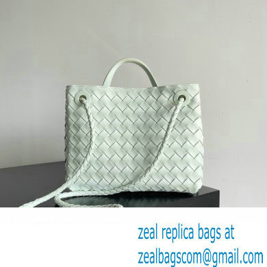 Bottega Veneta Intrecciato leather Small Andiamo top handle Bag Pale Green