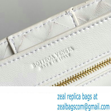 Bottega Veneta Intrecciato leather Small Andiamo top handle Bag White - Click Image to Close