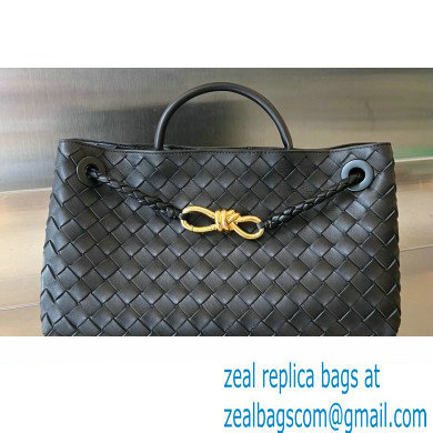 Bottega Veneta Intrecciato leather Small East/West Andiamo top handle Bag Black