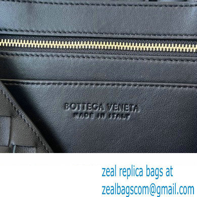 Bottega Veneta Intrecciato leather Small East/West Andiamo top handle Bag Black