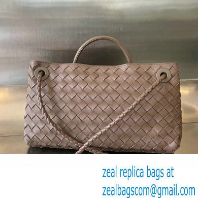 Bottega Veneta Intrecciato leather Small East/West Andiamo top handle Bag Coffee