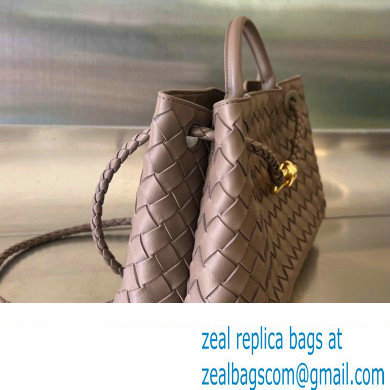 Bottega Veneta Intrecciato leather Small East/West Andiamo top handle Bag Coffee - Click Image to Close