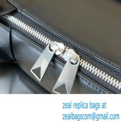 Bottega Veneta Intreccio leather Arco Briefcase Bag with detachable strap Black - Click Image to Close