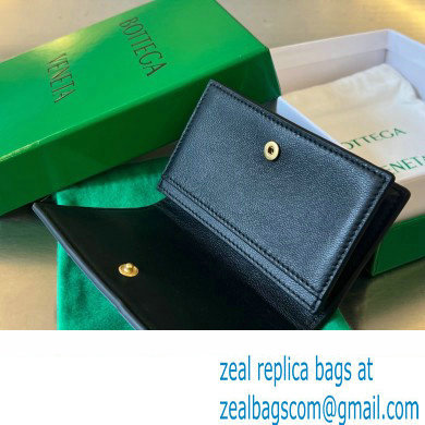 Bottega Veneta Intreccio leather Cassette Business Card Case 651396 Black