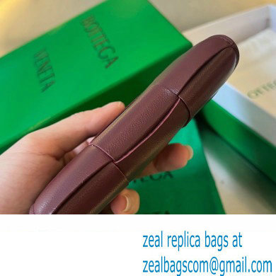 Bottega Veneta Intreccio leather Cassette Business Card Case 651396 Burgundy - Click Image to Close