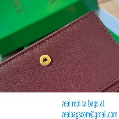 Bottega Veneta Intreccio leather Cassette Business Card Case 651396 Burgundy - Click Image to Close