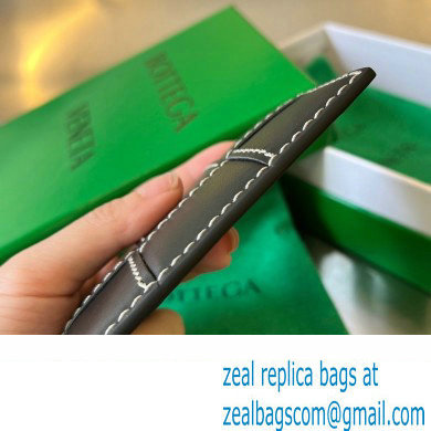 Bottega Veneta Intreccio leather Cassette Credit Card Case with edge-stitching detail 748052 Black - Click Image to Close