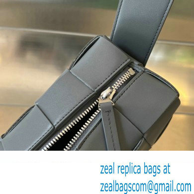 Bottega Veneta Intreccio leather Small Brick Cassette cross-body bag with adjustable strap 729251 Gray - Click Image to Close