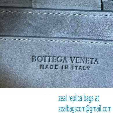 Bottega Veneta Intreccio leather Small Brick Cassette cross-body bag with adjustable strap 729251 Gray