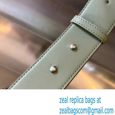 Bottega Veneta Intreccio leather Small Brick Cassette cross-body bag with adjustable strap 729251 Light Green