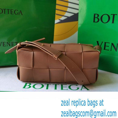 Bottega Veneta Intreccio leather Small Brick Cassette shoulder bag 729166 Brown - Click Image to Close