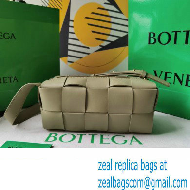 Bottega Veneta Intreccio leather Small Brick Cassette shoulder bag 729166 Light Green