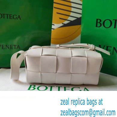 Bottega Veneta Intreccio leather Small Brick Cassette shoulder bag 729166 White