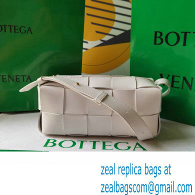 Bottega Veneta Intreccio leather Small Brick Cassette shoulder bag 729166 White