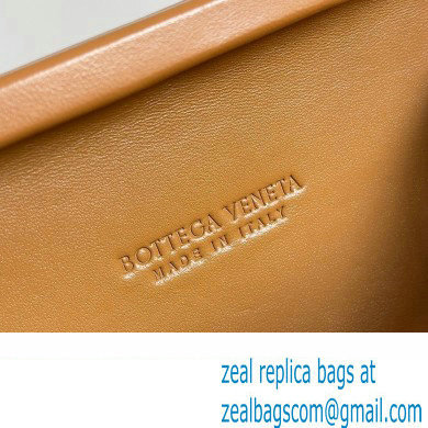 Bottega Veneta Knot On Strap Padded intreccio leather minaudiere with strap Bag Brown
