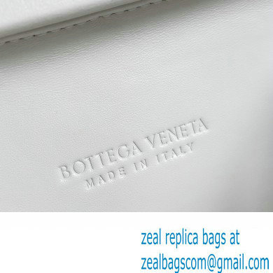 Bottega Veneta Knot On Strap Padded intreccio leather minaudiere with strap Bag White