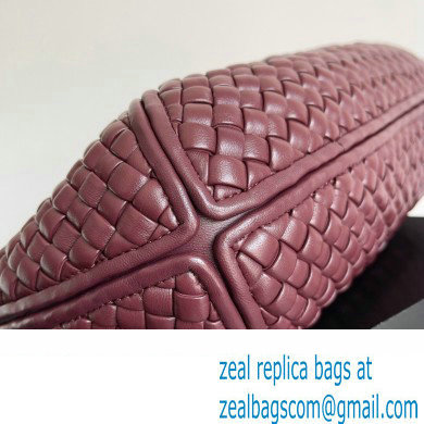 Bottega Veneta Large Clicker padded intreccio leather Shoulder Bag Burgundy