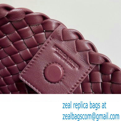 Bottega Veneta Large Clicker padded intreccio leather Shoulder Bag Burgundy