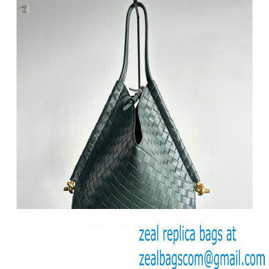 Bottega Veneta Large Solstice Intrecciato leather Shoulder Bag Dark Green