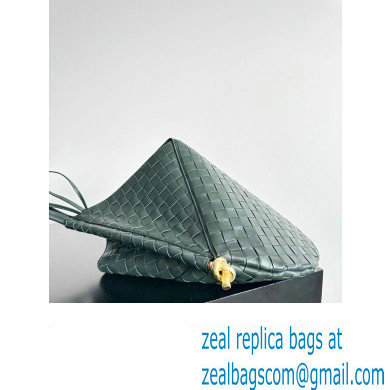 Bottega Veneta Large Solstice Intrecciato leather Shoulder Bag Dark Green