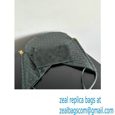 Bottega Veneta Large Solstice Intrecciato leather Shoulder Bag Dark Green