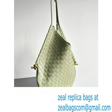 Bottega Veneta Large Solstice Intrecciato leather Shoulder Bag Light Green