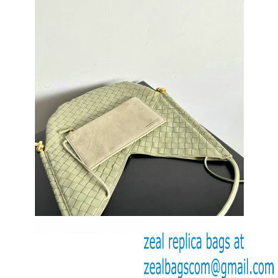 Bottega Veneta Large Solstice Intrecciato leather Shoulder Bag Light Green