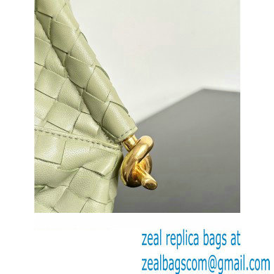 Bottega Veneta Large Solstice Intrecciato leather Shoulder Bag Light Green