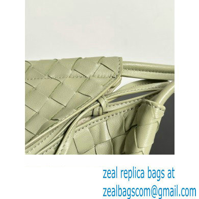 Bottega Veneta Large Solstice Intrecciato leather Shoulder Bag Light Green