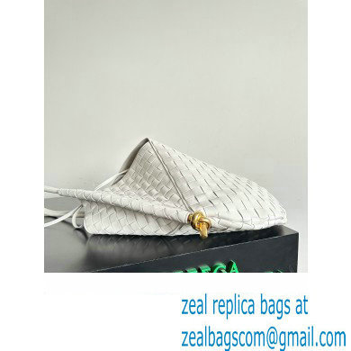 Bottega Veneta Large Solstice Intrecciato leather Shoulder Bag White