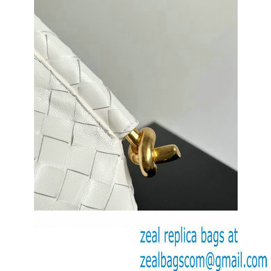Bottega Veneta Large Solstice Intrecciato leather Shoulder Bag White