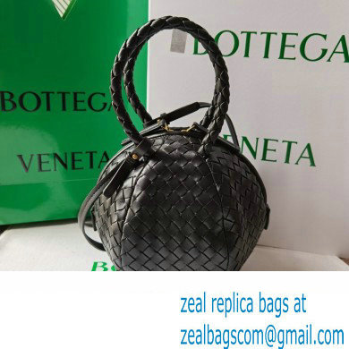 Bottega Veneta Mava Small Intrecciato leather Top Handle Bag Black - Click Image to Close