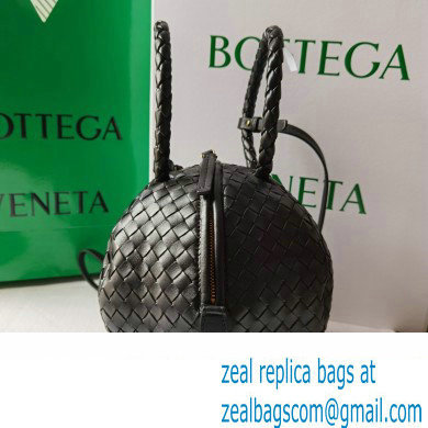 Bottega Veneta Mava Small Intrecciato leather Top Handle Bag Black - Click Image to Close