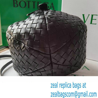 Bottega Veneta Mava Small Intrecciato leather Top Handle Bag Black - Click Image to Close