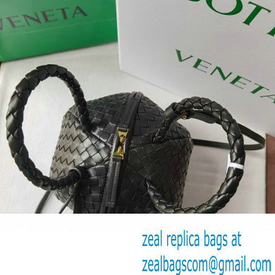 Bottega Veneta Mava Small Intrecciato leather Top Handle Bag Black - Click Image to Close