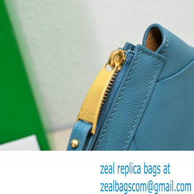 Bottega Veneta Maxi Intrecciato Padded Pouch Clutch Bag Blue
