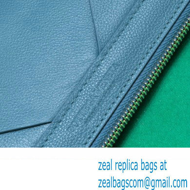Bottega Veneta Maxi Intrecciato Padded Pouch Clutch Bag Blue