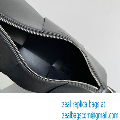 Bottega Veneta Medium Canette Intreccio leather cross-body Bag with adjustable strap Black