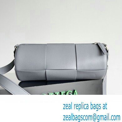 Bottega Veneta Medium Canette Intreccio leather cross-body Bag with adjustable strap Gray