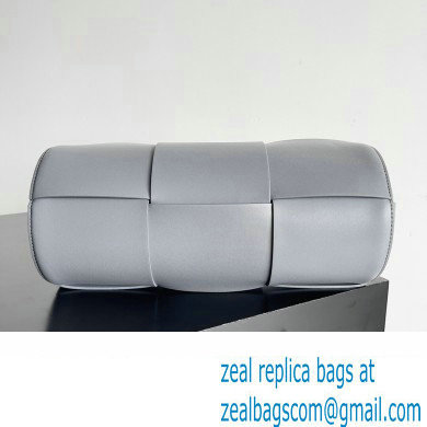 Bottega Veneta Medium Canette Intreccio leather cross-body Bag with adjustable strap Gray - Click Image to Close