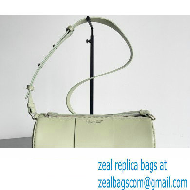 Bottega Veneta Medium Canette Intreccio leather cross-body Bag with adjustable strap Light Green