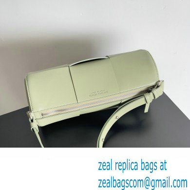 Bottega Veneta Medium Canette Intreccio leather cross-body Bag with adjustable strap Light Green