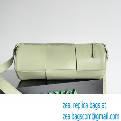 Bottega Veneta Medium Canette Intreccio leather cross-body Bag with adjustable strap Light Green