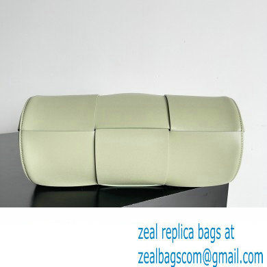 Bottega Veneta Medium Canette Intreccio leather cross-body Bag with adjustable strap Light Green